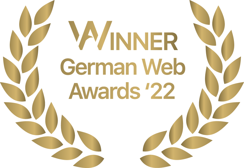 Zu sehen ist die Auszeichnung des German Web Awards 2022 für ITLOGWARE.