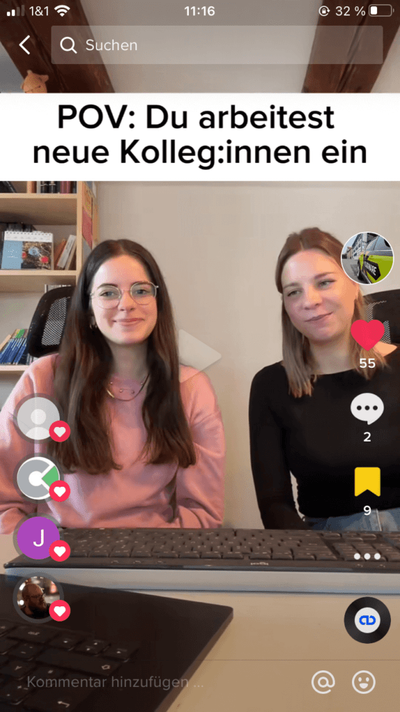 Zu sehen ist ein Screenshot eines Tik Toks
