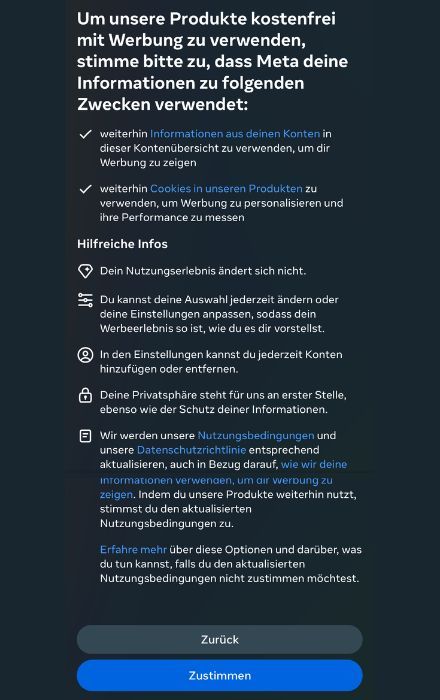 Diese Informationen werden einem User geliefert, wenn er sich für eine kostenfrei Nutzung entscheidet.