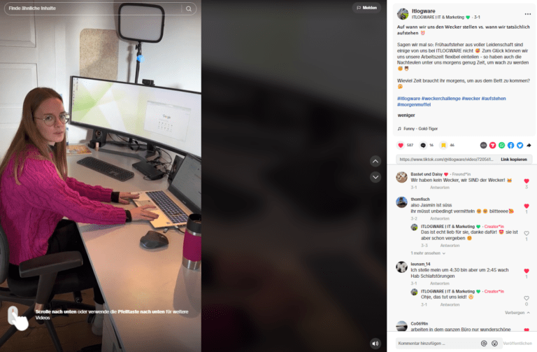 Zu sehen ist ein Screenshot aus TikTok